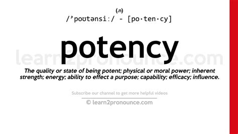 potency synonym|what does potency mean.